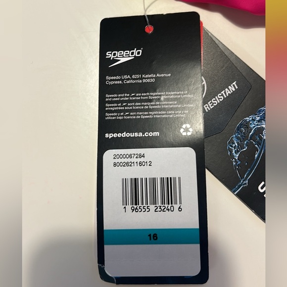 SOLD Youth one piece bathing suit size 16 speedo hot pink - Picture 9 of 9